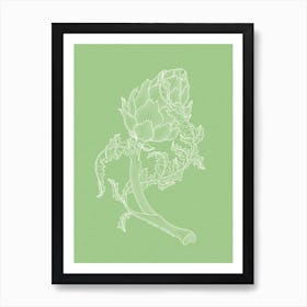 Artichoke Easy Lines Art Print