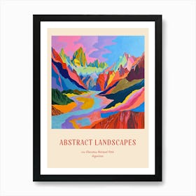 Colourful Abstract Los Glaciares National Park Argentina 6 Poster Póster