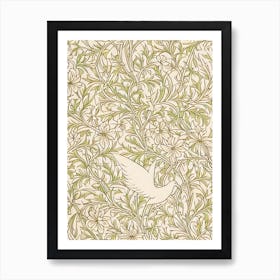 Dove William Morris Style Bird Art Print