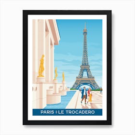 Paris France Eiffel Tower | Trocadero Art Print