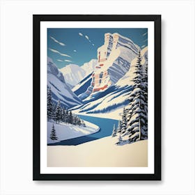 Winter Snow Banff   Canada Snow Illustration 2 Art Print