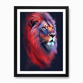 Default A Detailed Illustration Face Frontal Mejestic Lionmagi 0 Art Print