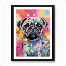 Pug Pop Art Paint Inspired 3 Art Print