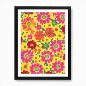 Rudbeckia Floral Print Warm Tones 1 Flower Art Print