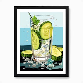 Gin & Tonic Pop Art Inspired 1 Art Print