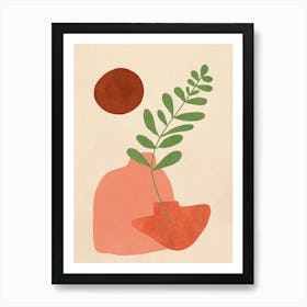 Boho Vase and Shapes Art Print