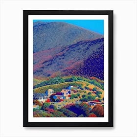 Simi Valley, City Us  Pointillism Art Print