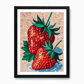 Strawberry Mosaic 1 Art Print