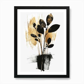 Gold Leaf Canvas Print 2 Art Print