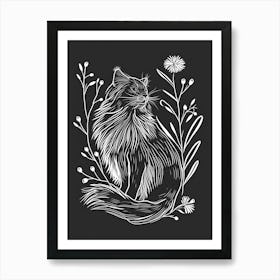 Himalayan Cat Minimalist Illustration 4 Art Print