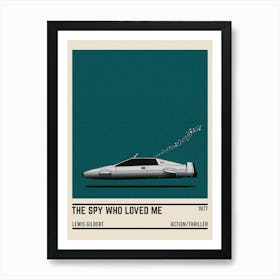 The Spy Who Loved Me Car Art Print