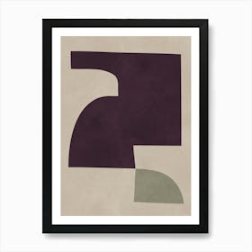 Expressive abstract shapes 1 Art Print