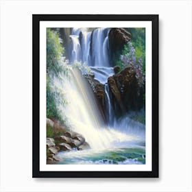 Cascade D Ars, France Peaceful Oil Art  Art Print