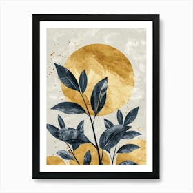 Golden Leaves 3 Art Print