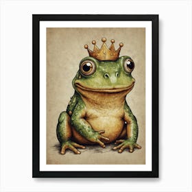 Frog With Crown 6 Art Print