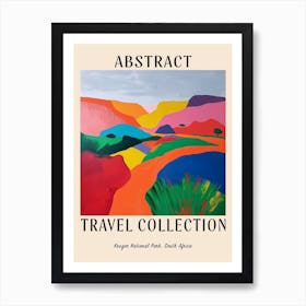 Abstract Travel Collection Poster Kruger National Park South Africa 2 Art Print