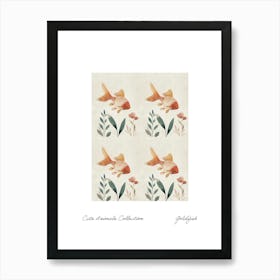 Cute Animals Collection Goldfish 1 Art Print