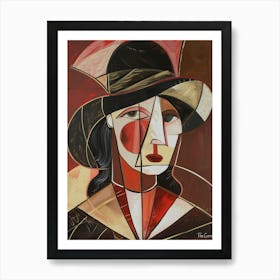 Woman In A Hat 7 Art Print