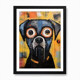 Wide Eyed Dog Art Print