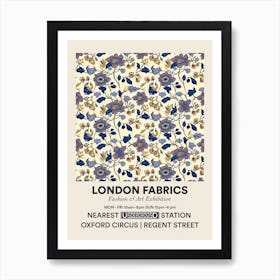 Poster Floral Morning London Fabrics Floral Pattern 2 Art Print
