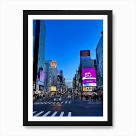 Billboard Awaiting Advertisement Installation Stands In Stark Contrast To An Urban Street Scene G (4) Art Print