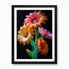 Bright Inflatable Flowers Gerbera Daisy 1 Art Print