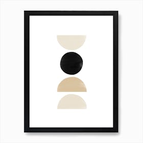 Balancing Shapes 2 Black Art Print