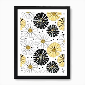 Daisy Pattern Art Print