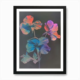 Iridescent Flower Geranium 1 Art Print