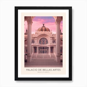 The Palacio De Bellas Artes Mexico City Mexico Travel Poster Art Print