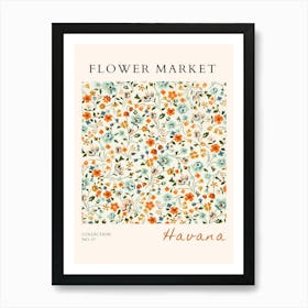 Flower Market Havana Art Print