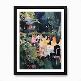 Evening Garden Party - expressionism 2 Art Print