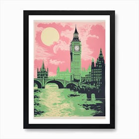 London In Risograph Style 3 Art Print