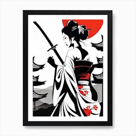 Deadly Geisha Art Print