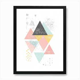 Abstract Triangles Canvas Print Art Print