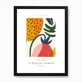 Strawberries Le Marche Fermier Poster 2 Art Print