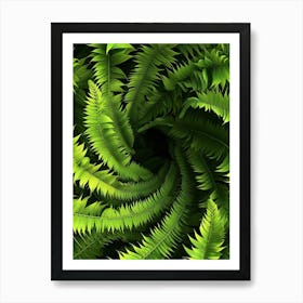 Pattern Poster Upside Down Fern 4 Art Print