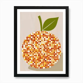 Mosaic Orange 15 Art Print