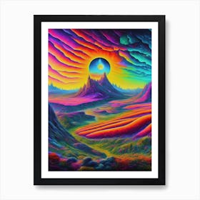 Neon Dreamscape Art Print