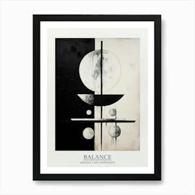 Balance Abstract Black And White 2 Poster Art Print