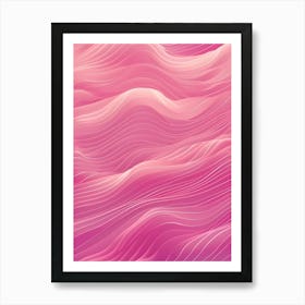 Abstract Pink Wavy Background Art Print