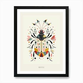 Colourful Insect Illustration Beetle 10 Poster Art Print