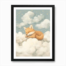 Sleeping Baby Fox 4 Art Print