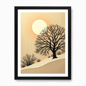 Winter Trees Illustration Art Print