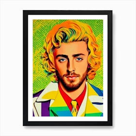 Aaron Taylor Johnson Colourful Pop Movies Art Movies Art Print