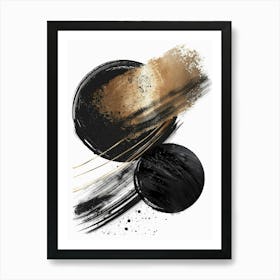 Abstract Black And Gold Canvas Print 28 Art Print