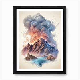 Lightning In The Sky Art Print