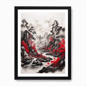 Asian Landscape Painting 1 Art Print