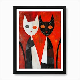 Two Cats 4 Art Print