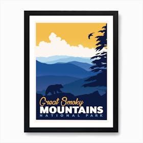 Great Smoky Mountains National Park Travel Poster Art Print